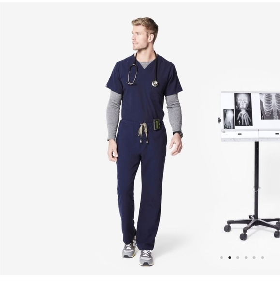 Figs Men's Pants Figs Pisco Basic Scrub Pants Medium Style FM4500 Blue - Picture 10 of 10